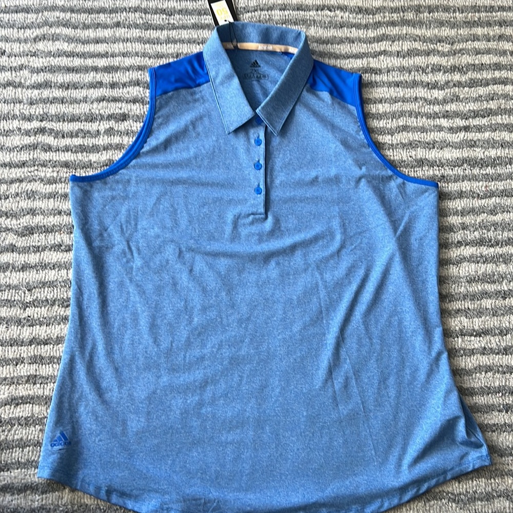 Adidas Golf Women’s Climate Cool Polo Shirt Blue Large